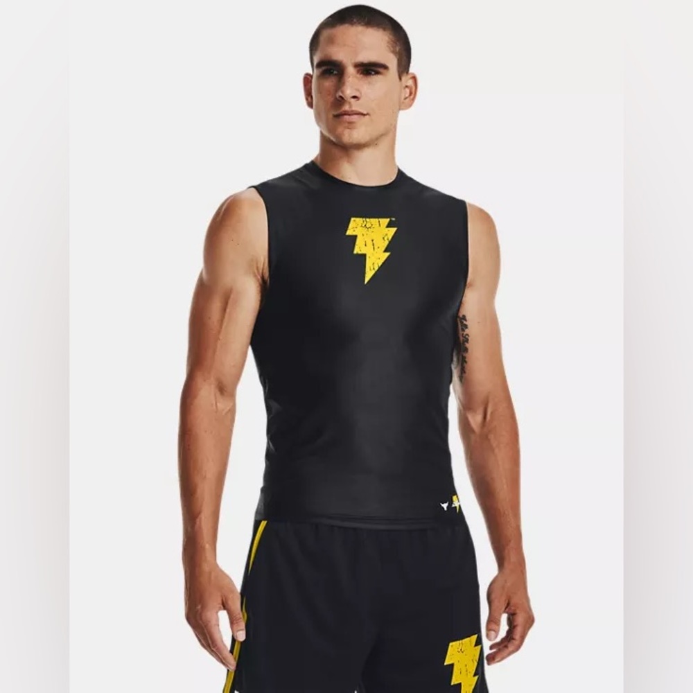 Men's Project Rock HeatGear® Iso-Chill Black Adam Tank
